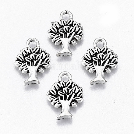 Tibetan Style Alloy Charms X-TIBE-S323-044AS-RS-1