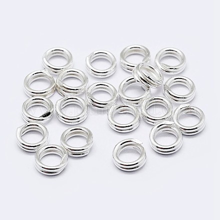 925 серебряное разделенное кольцо для прыжков STER-F036-01S-0.6x6mm-1