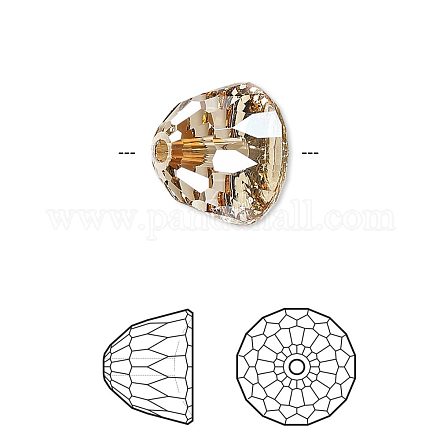 Perline di strass di cristallo austriaco 5542-8mm-001GSHA(U)-1