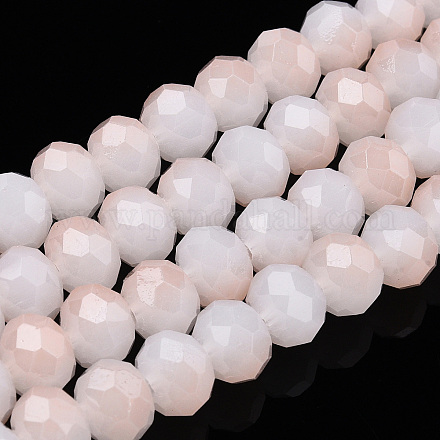 Brins de perles de verre imitation jade bicolores GLAA-T033-01C-02-1