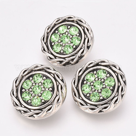 Alloy Rhinestone Snap Buttons SNAP-S009-029-1
