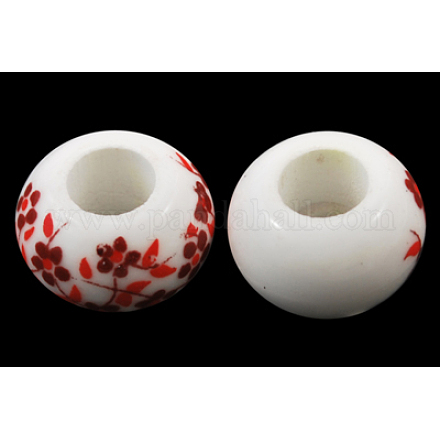 Abalorios europeos de porcelana hechas a mano X-CF265Y-1