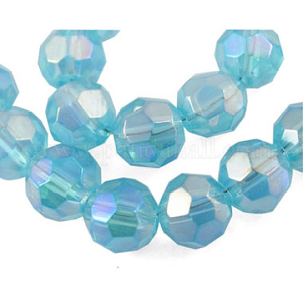 Glass Beads Strands X-GF6mm20Y-AB-1