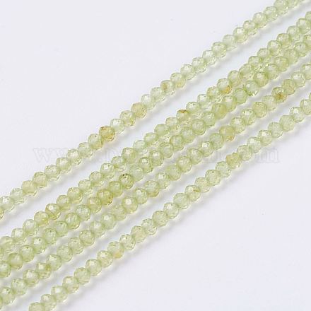 Natürlichen Peridot Perlen Stränge G-J376-78-2mm-1