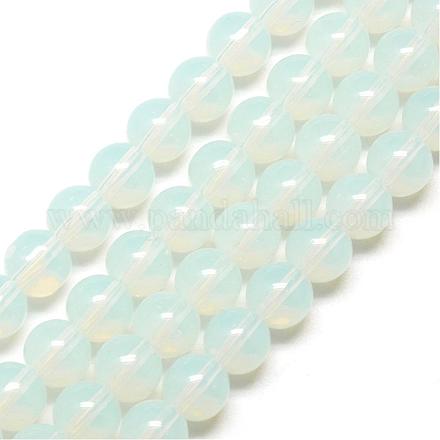 Chapelets de perles en verre imitation jade GR8mm69Y-1