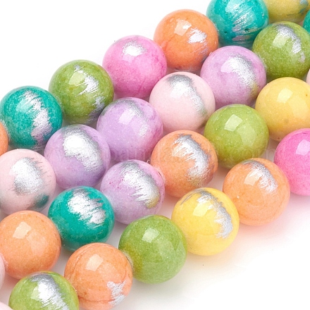 Chapelets de perles de jade naturel G-G833-6mm-14-1