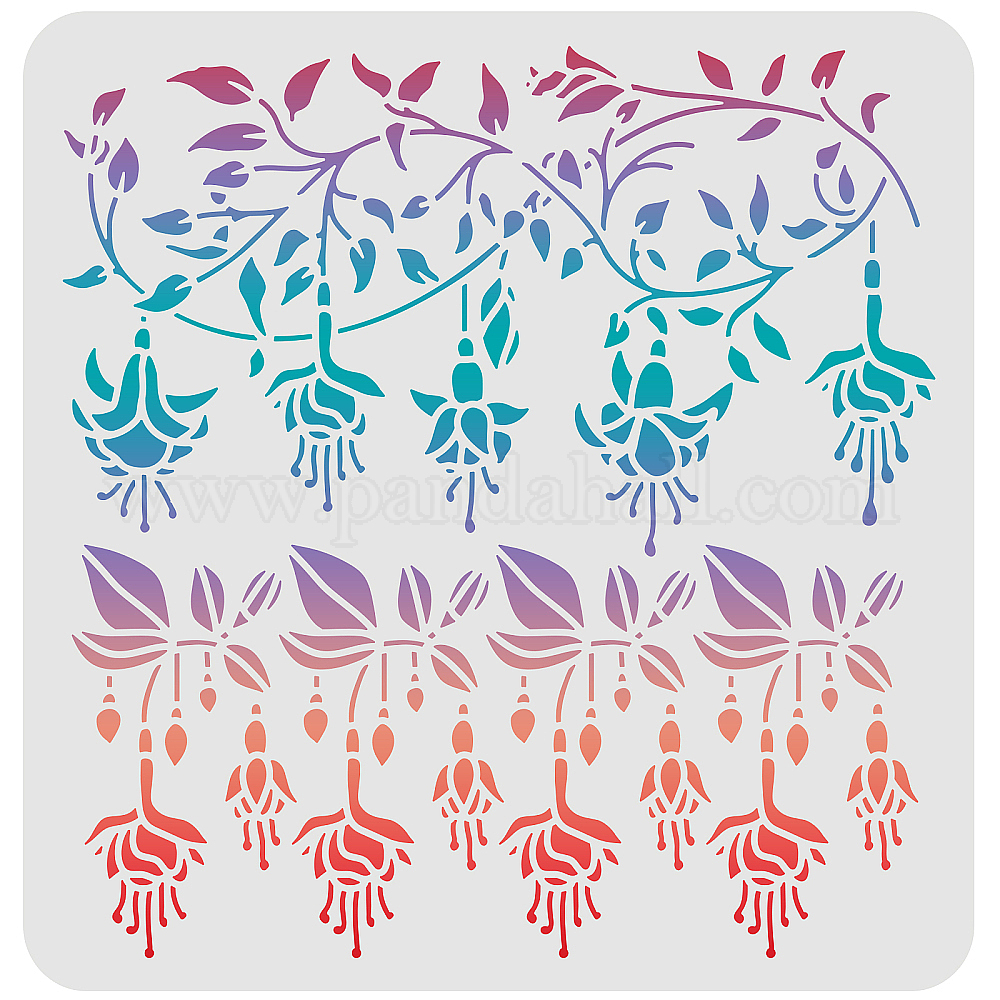 thumbnail: FINGERINSPIRE Libellen Stencil Met Penseel 29,7x21 Cm - Creatief Sjabloon Voor DIY, Muur En Hout
