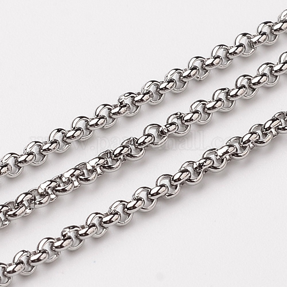 Wholesale Tarnish Resistant 304 Stainless Steel Rolo Chains