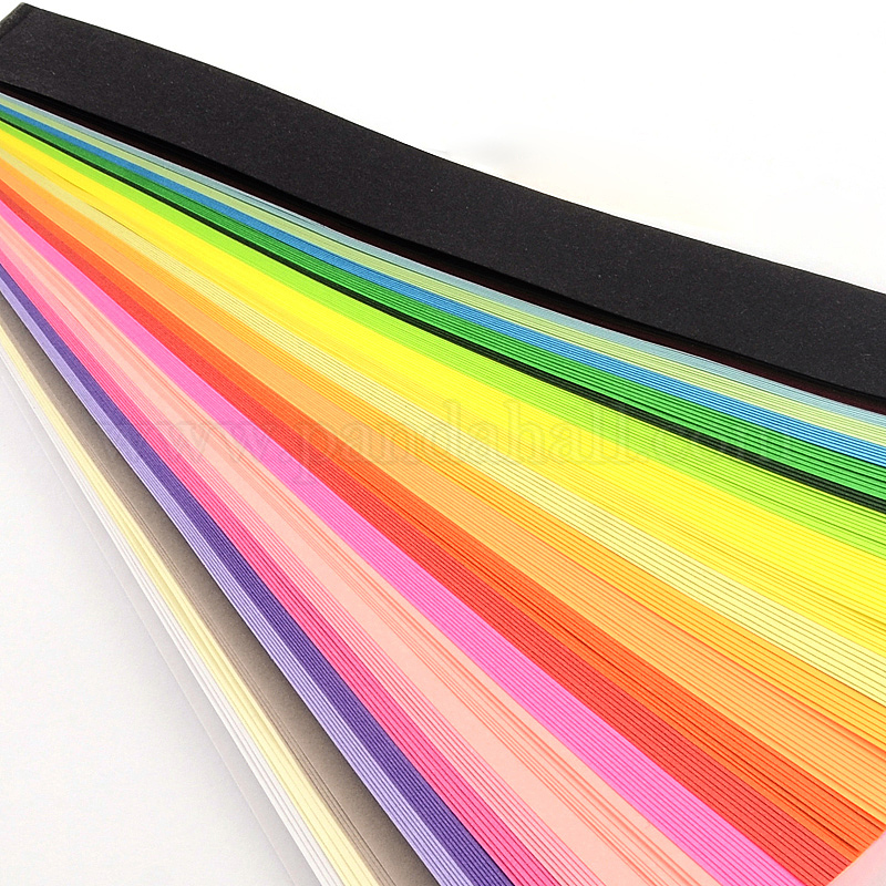 Wholesale Rectangle 24 Colors Quilling Paper Strips