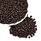 Opaque Glass Seed Beads, Round Hole, Rondelle, Coconut Brown, 4~4.5x2~3mm, Hole: 0.9~1mm, about 6430pcs/pound