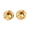 Brass Beads, Twisted Knot, Rack Plating, Long-Lasting Plated, Lead Free & Cadmium Free, Real 18K Gold Plated, 7x4mm, Hole: 1.8mm