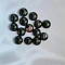Natural Dyed & Heated Black Agate Cabochons, Half Round/Dome, 8mm