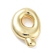 Rack Plating Brass Pendants, Balloon Letter Charms, for Personalized Name Necklaces Making, Cadmium Free & Lead Free, Long-Lasting Plated, Real 18K Gold Plated, Letter Q, 23.5x17x6mm, Hole: 2.5mm