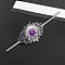 Alloy with Resin Hair Sticks, Oval, Hair Accessories for Women, Antique Silver, 150x46x67mm