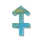 Acrylic Keychain Pendants, 12 Constellations, Sagittarius, 55x33x2.5mm, Hole: 2mm