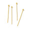 304 Stainless Steel Ball Head Pins, Real 18K Gold Plated, 25x0.7mm, Head: 1.9mm
