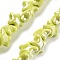 Handmade Porcelain Beads, Starfish Ceramic Beads, Green Yellow, 12x10.5x6mm, Hole: 2mm, about 40pcs/strand, 11.61''(29.5cm)