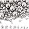 100pcs 4 Style  304 Stainless Steel Charms, Ball, Stainless Steel Color, 7x4mm
