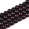 Dyed Natural Mashan Jade Round Beads Strands, Round, Coconut Brown, 6~6.5x6~6.3mm, Hole: 0.9mm, about 64~65pcs/strand, 15.24~15.51''(38.7~39.4cm)