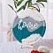 DIY Embroidery Kits, Including Printed Cotton Fabric, Embroidery Thread & Needles, Plastic Embroidery Hoops, Word, 200mm