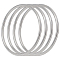 4Pcs 304 Stainless Steel Linking Rings, Round Ring, Craft Macrame Hoop, Stainless Steel Color, 80x4mm, Inner Diameter: 73mm