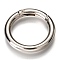 Zinc Alloy Spring Gate Rings, O Rings, Platinum, 30x4.2mm, Inner Diameter: 21mm