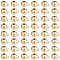 100Pcs Brass Crimp Beads, Long-Lasting Plated, Round, Real 14K Gold Plated, 5x3.5x3.5mm, Hole: 0.9mm