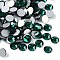 Glass Flat Back Rhinestone, Grade A, Back Plated, Faceted, Half Round, Emerald, SS6, 1.9~2mm, 1440pcs/bag