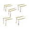 Iron Shell Pearl Hair Bobby Pin, Star & Heart 304 Stainless Steel Charms Hair Accessories, Golden, 42~43mm