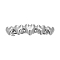 Alloy Snap Hair Clips, Heart, Platinum, 78mm