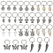 33Pcs Ocean Theme DIY Hair Accessories, Alloy Pendants and 304 Stainless Steel Jump Rings, for Hair Styling, Antique Silver, 30~49mm, 11 style, 3pcs/style, 33pcs/set