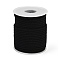 Nylon Threads, Milan Cords/Twisted Cords, Black, 3mm, about 21.87 yards(20m)/roll