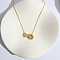Heart Initial Brass Micro Pave Clear Cubic Zirconia Pendant Necklaces, Golden, Letter O, 16.14 inch(41cm)