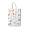Easter Rectangle Kraft Paper Handbags, Flowers Storage Paper Gift Bags for Wedding Party Gift Wrapping Bags, Egg, 14.9x8x28.8cm