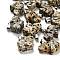 Natural Dalmatian Jasper Pendants, with 201 Stainless Steel Finding, Elephant, 19x22x10mm, Hole: 4x8mm