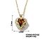 Brass Micro Pave Cubic Zirconia Heart Pendant Necklace Fashion Jewelry, Colorful, show in picture