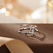 Twelve Constellations 925 Sterling Silver Finger Rings, Platinum, Gemini, Inner Diameter: 16~19mm