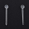 Plastic Tiny Ball Stud Earrings, Post Earrings for Women, Clear, 14x2.5mm, Pin: 0.9mm