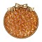 50Pcs 1 Set Glass Beads, Transparent, Round, Faceted, Orange, 9.5~10x9mm, Hole: 1.6mm