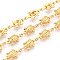 Ocean Theme Brass Tortoise Link Chains, Soldered, with Spool, Real 18K Gold Plated, 14.5x8x3mm