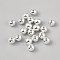 Brass Beads, Round, Silver, 7.5mm, Hole: 1.8mm