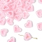 30Pcs Acrylic Beads, Bead in Bead, Heart, Pink, 19.5x23x6mm, Hole: 3mm