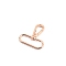Alloy Swivel Clasps, Oval, Rose Gold, 50mm