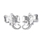 Non-Tarnish 304 Stainless Steel Pendants, Elephant Charm, Stainless Steel Color, 31.5x29x3mm, Hole: 2.4mm