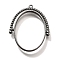 Alloy Open Back Bezel Pendants, For DIY UV Resin, Epoxy Resin, Cadmium Free & Nickel Free & Lead Free, Oval, Gunmetal, 37.5x30.5x3.5mm, Hole: 1.5mm