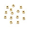 Brass Beads, Cadmium Free & Lead Free, Square, Real 24K Gold Plated, 2.5x2.5x1mm, Hole: 1.2mm