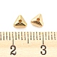 CCBプラスチックビーズ  三角形  ゴールドカラー  4x4.5x3mm  穴：0.5mm CCB-K011-01G-3