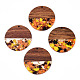 Transparent Resin & Walnut Wood Pendants RESI-TAC0017-75-A03-1
