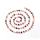 Handgefertigte facettierte Unterlegscheibe-Perlenketten aus galvanisiertem Glas AJEW-JB01137-04-2