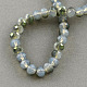 Half Plated Imitation Opalite Faceted Rondelle Glass Bead Strands EGLA-S094-12mm-M-3